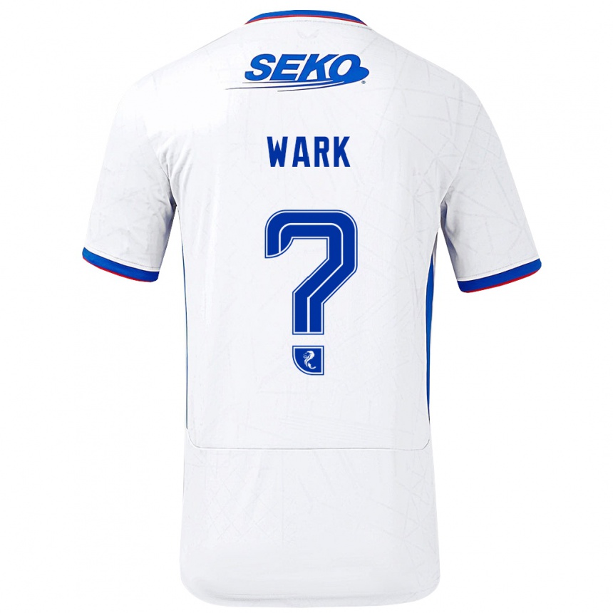 Vaikiškas Lyle Wark #0 Balta Mėlyna Išvykos Marškinėliai 2024/25 T-Shirt