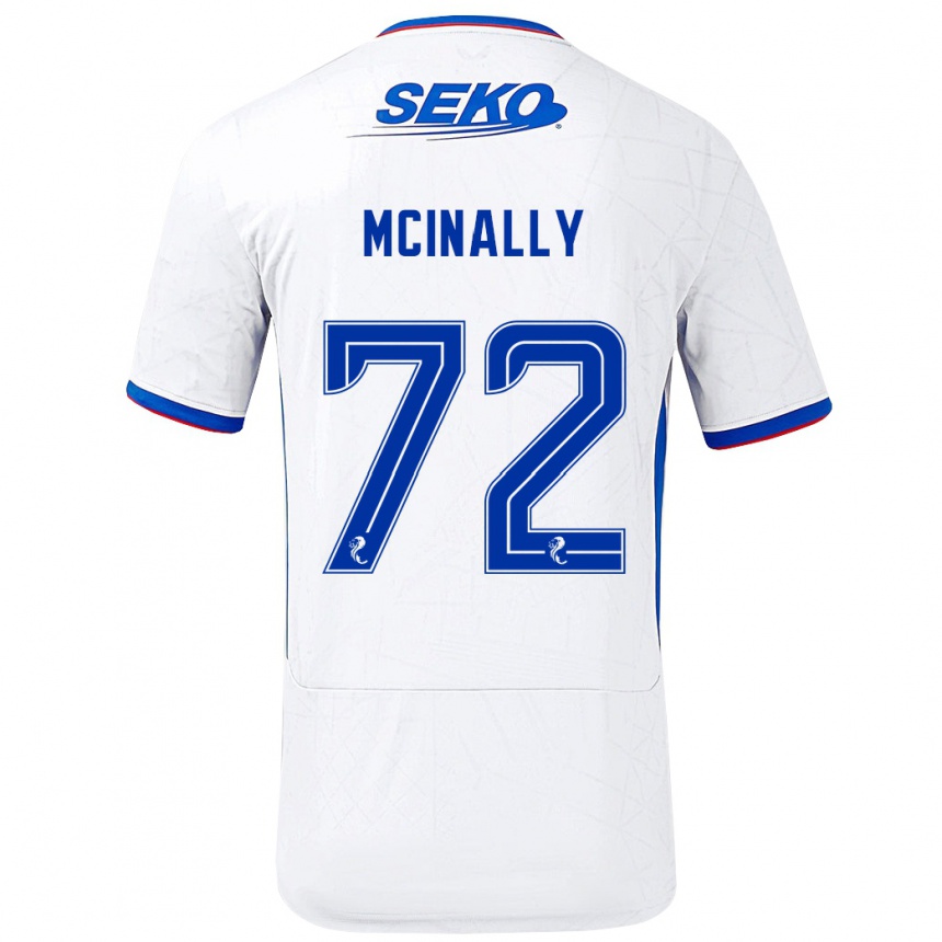 Vaikiškas Darren Mcinally #72 Balta Mėlyna Išvykos Marškinėliai 2024/25 T-Shirt