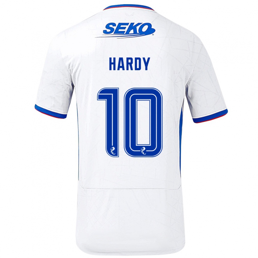 Vaikiškas Rio Hardy #10 Balta Mėlyna Išvykos Marškinėliai 2024/25 T-Shirt