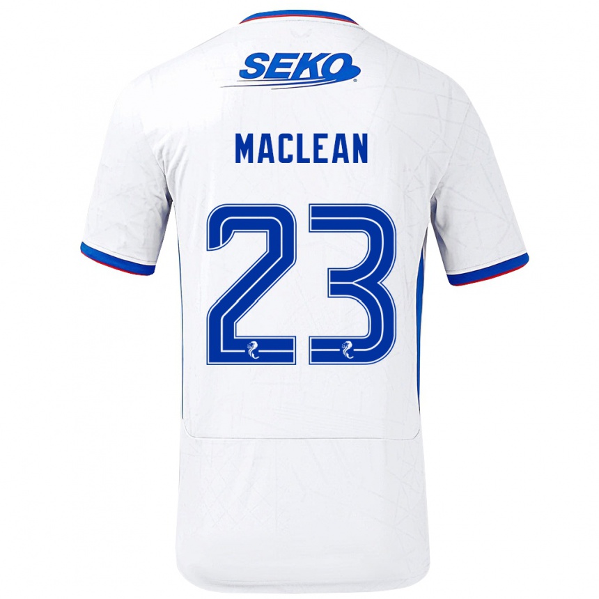 Vaikiškas Kirsty Maclean #23 Balta Mėlyna Išvykos Marškinėliai 2024/25 T-Shirt