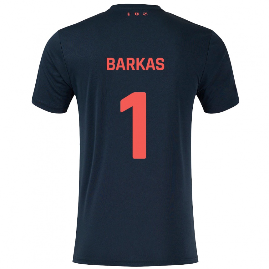 Vaikiškas Vasilios Barkas #1 Juoda Raudona Išvykos Marškinėliai 2024/25 T-Shirt