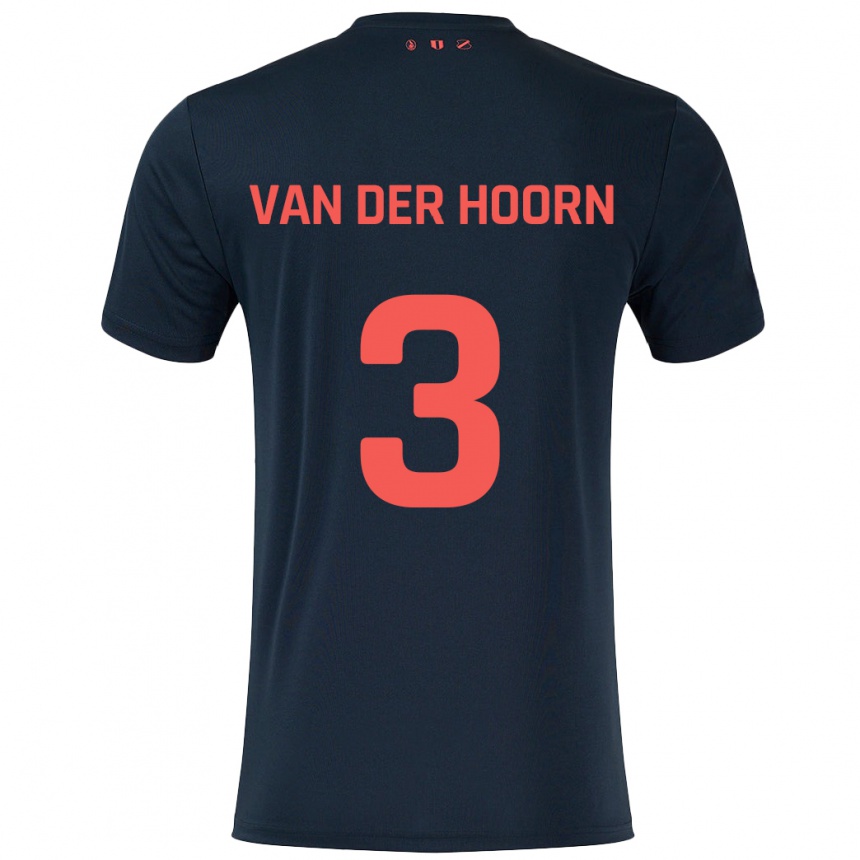 Vaikiškas Mike Van Der Hoorn #3 Juoda Raudona Išvykos Marškinėliai 2024/25 T-Shirt