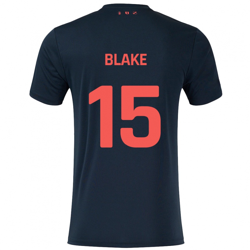 Vaikiškas Adrian Blake #15 Juoda Raudona Išvykos Marškinėliai 2024/25 T-Shirt