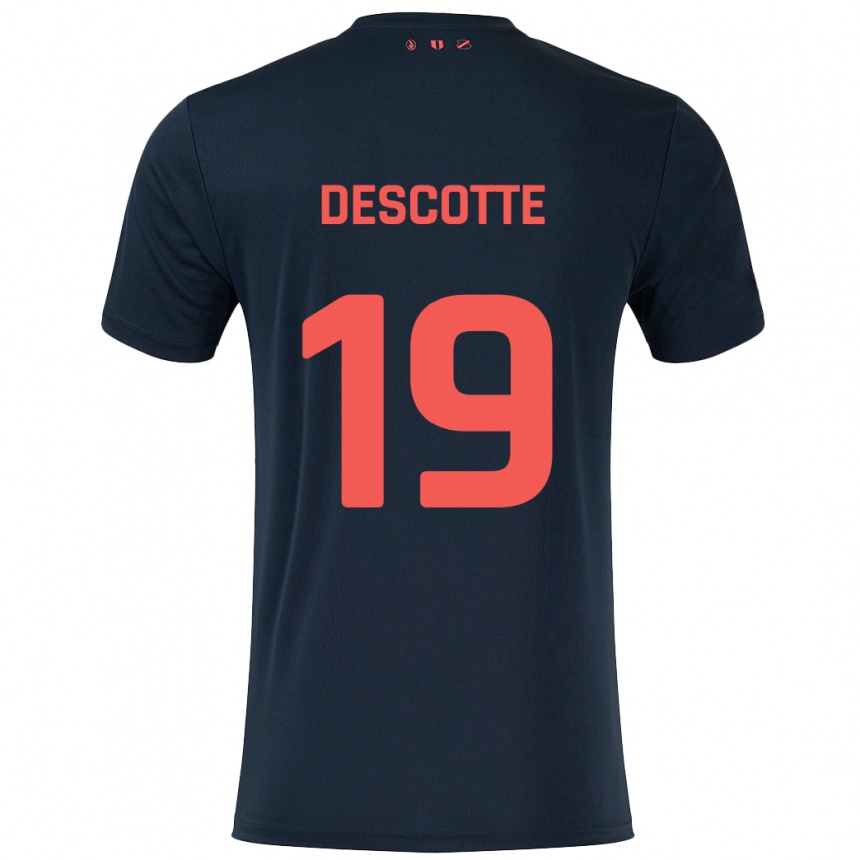 Vaikiškas Anthony Descotte #19 Juoda Raudona Išvykos Marškinėliai 2024/25 T-Shirt