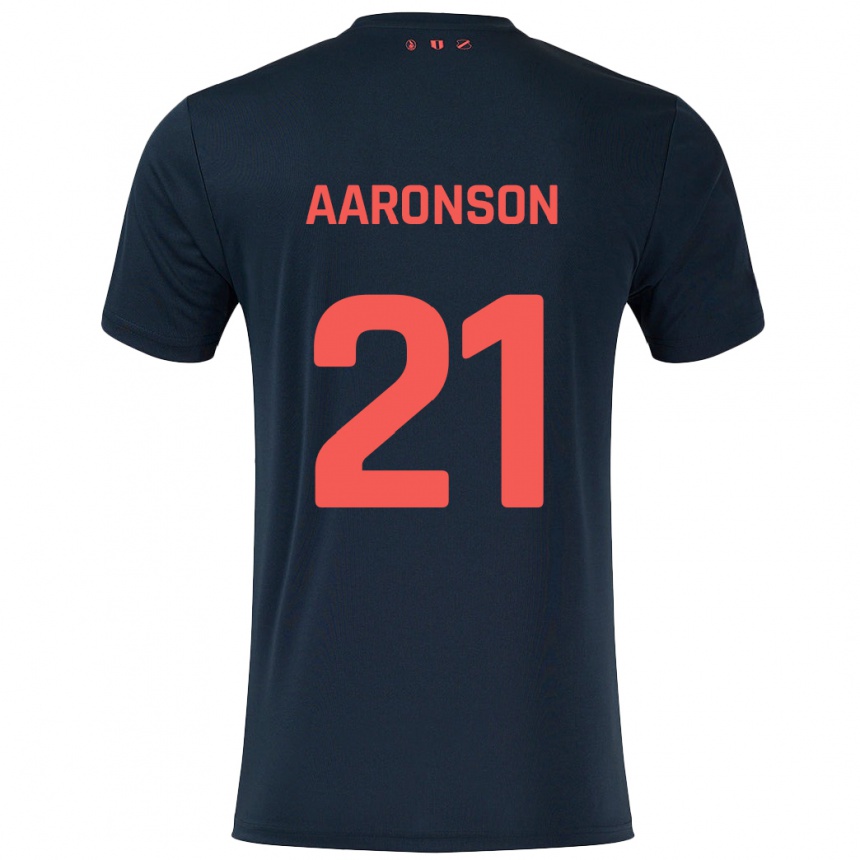 Vaikiškas Paxten Aaronson #21 Juoda Raudona Išvykos Marškinėliai 2024/25 T-Shirt