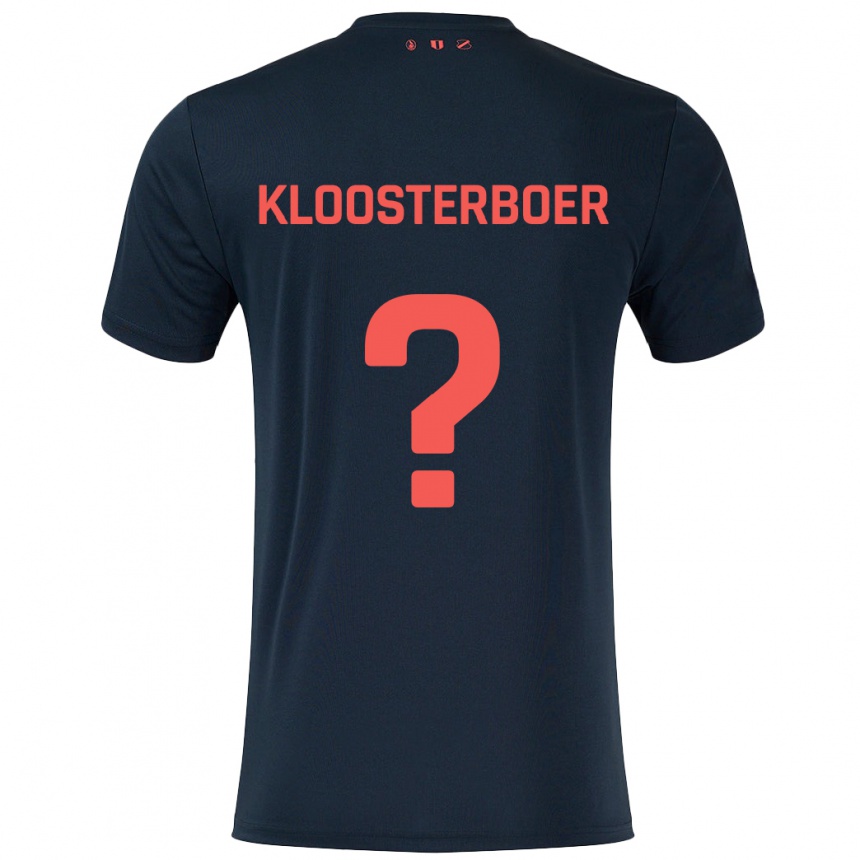 Vaikiškas Per Kloosterboer #0 Juoda Raudona Išvykos Marškinėliai 2024/25 T-Shirt