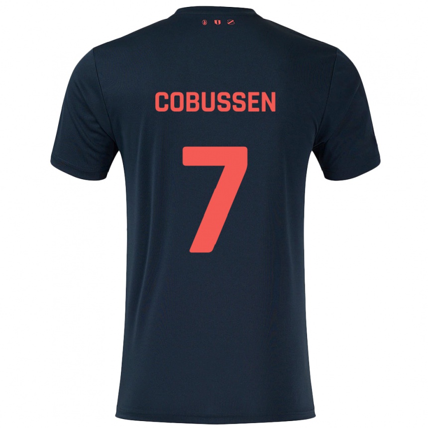 Vaikiškas Sophie Cobussen #7 Juoda Raudona Išvykos Marškinėliai 2024/25 T-Shirt