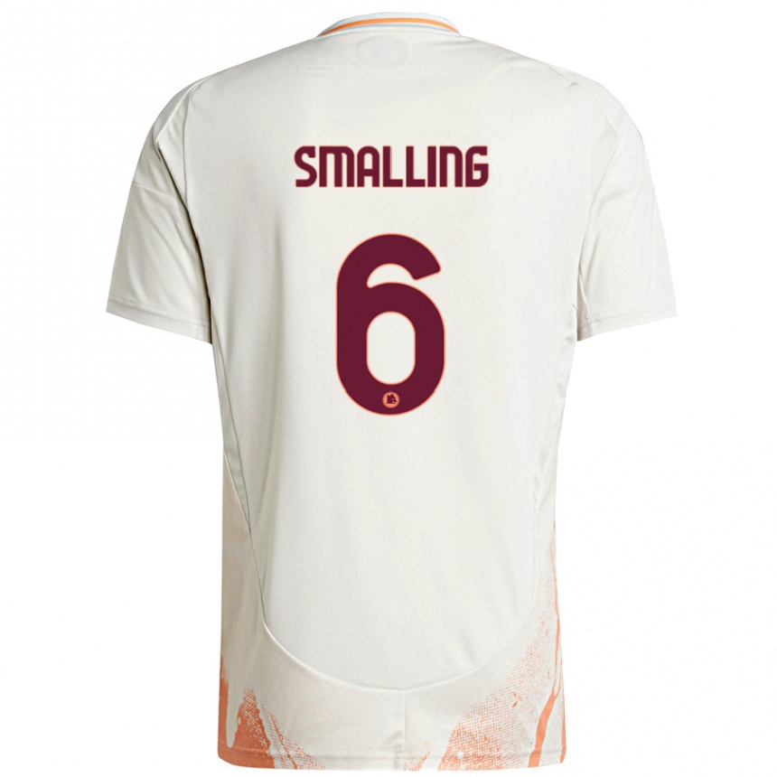 Vaikiškas Chris Smalling #6 Kreminė Balta Oranžinė Išvykos Marškinėliai 2024/25 T-Shirt