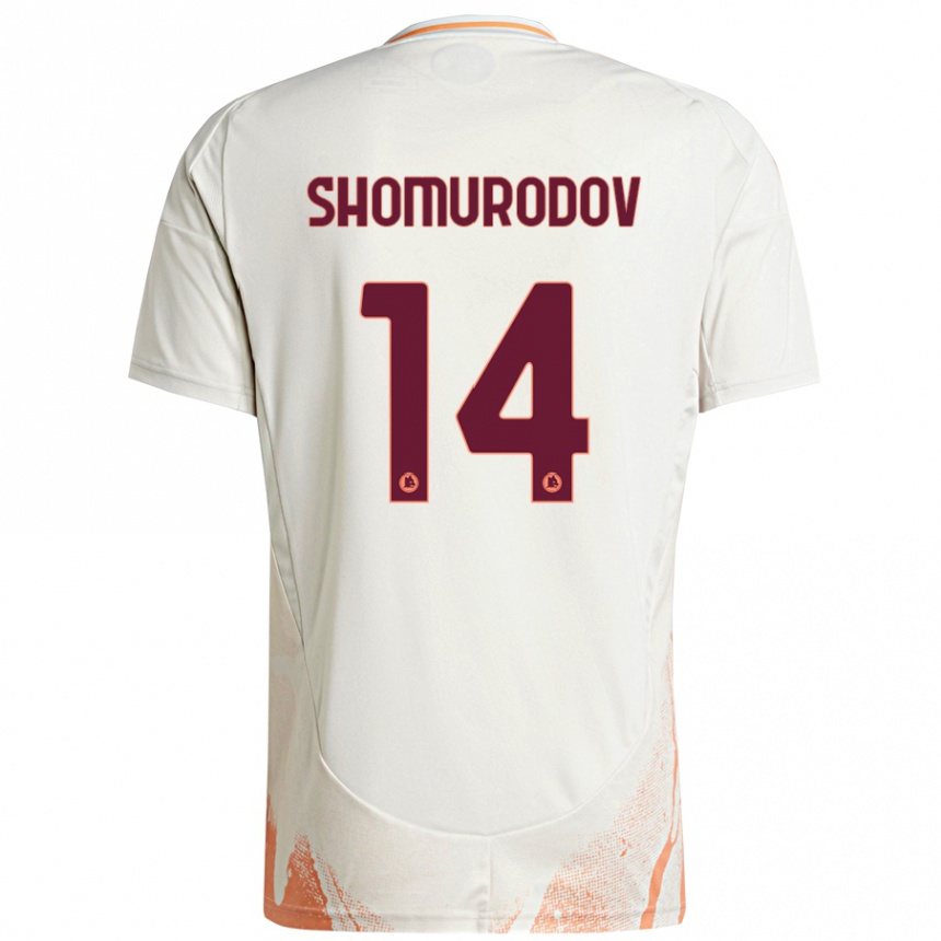 Vaikiškas Eldor Shomurodov #14 Kreminė Balta Oranžinė Išvykos Marškinėliai 2024/25 T-Shirt