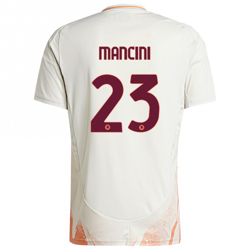 Vaikiškas Gianluca Mancini #23 Kreminė Balta Oranžinė Išvykos Marškinėliai 2024/25 T-Shirt