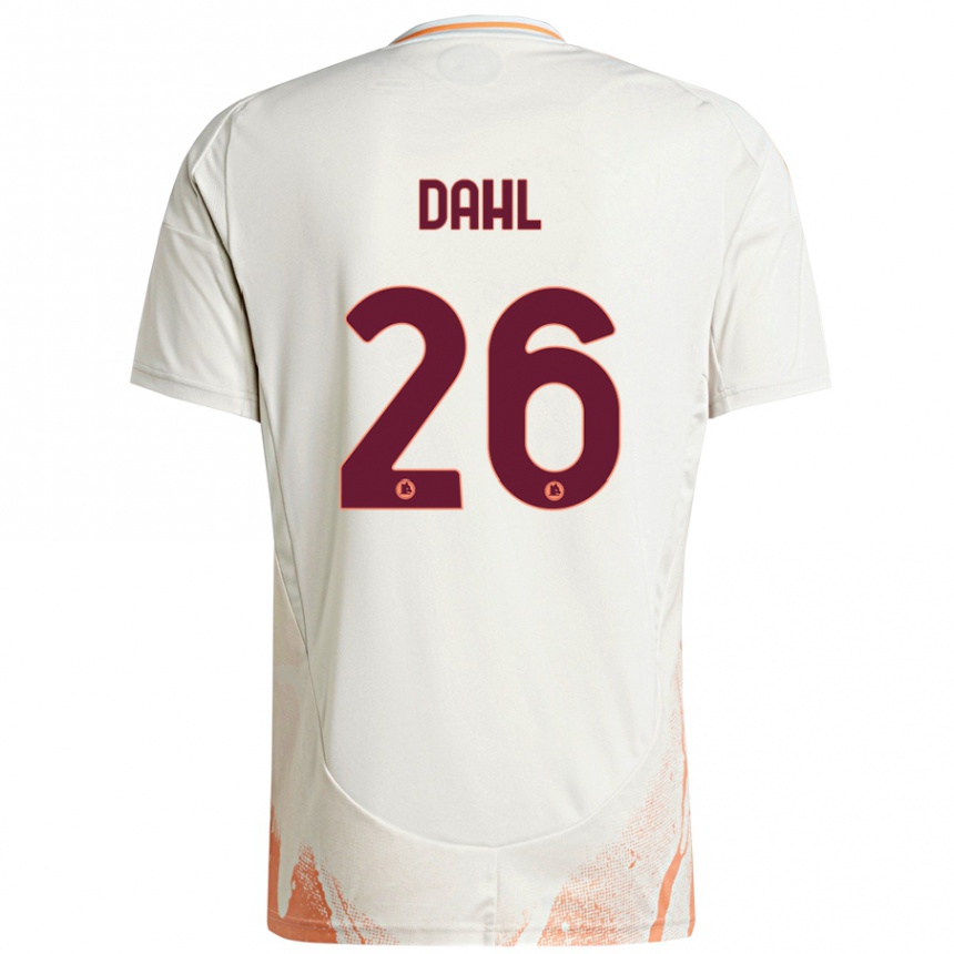 Vaikiškas Samuel Dahl #26 Kreminė Balta Oranžinė Išvykos Marškinėliai 2024/25 T-Shirt