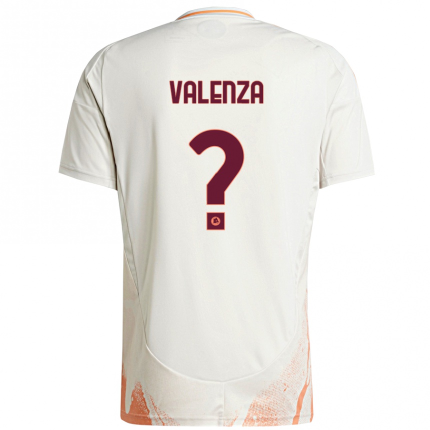 Vaikiškas Salvatore Valenza #0 Kreminė Balta Oranžinė Išvykos Marškinėliai 2024/25 T-Shirt