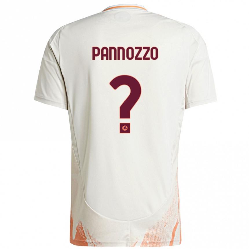 Vaikiškas Nicolò Pannozzo #0 Kreminė Balta Oranžinė Išvykos Marškinėliai 2024/25 T-Shirt