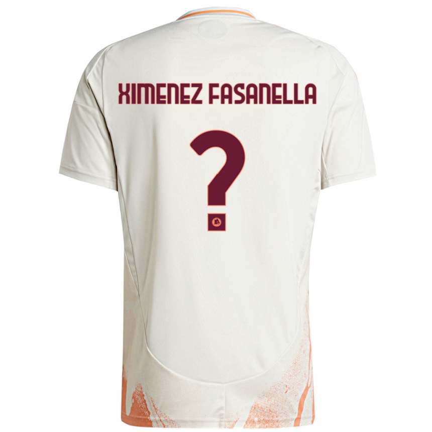 Vaikiškas Rafael Ximenez Fasanella #0 Kreminė Balta Oranžinė Išvykos Marškinėliai 2024/25 T-Shirt