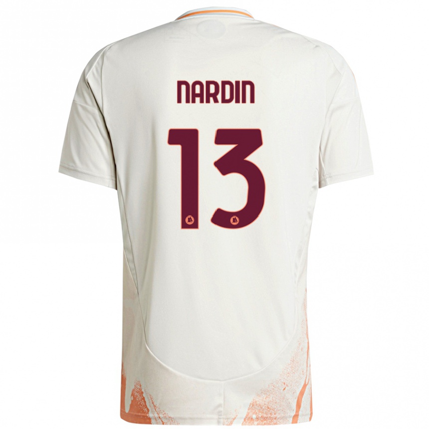 Vaikiškas Federico Nardin #13 Kreminė Balta Oranžinė Išvykos Marškinėliai 2024/25 T-Shirt