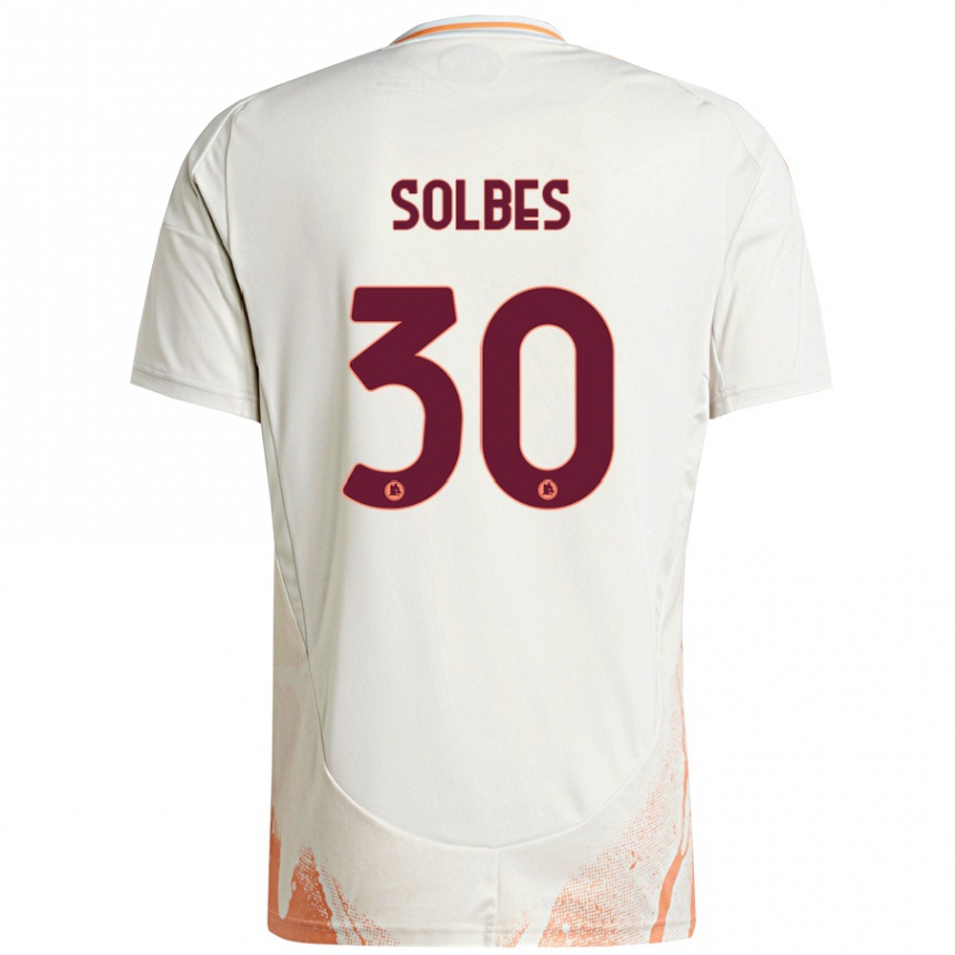 Vaikiškas Ricardo Solbes #30 Kreminė Balta Oranžinė Išvykos Marškinėliai 2024/25 T-Shirt