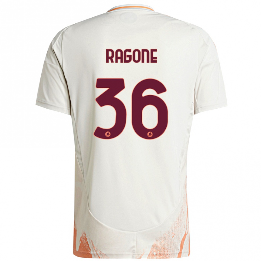 Vaikiškas Diego Ragone #36 Kreminė Balta Oranžinė Išvykos Marškinėliai 2024/25 T-Shirt