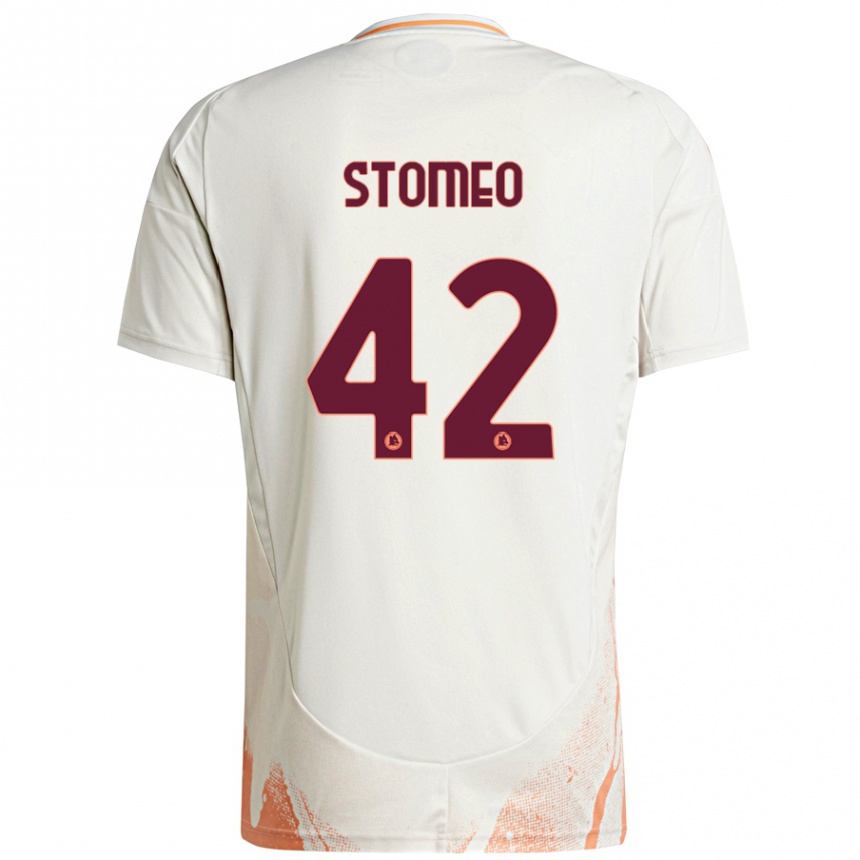 Vaikiškas Giorgio Stomeo #42 Kreminė Balta Oranžinė Išvykos Marškinėliai 2024/25 T-Shirt