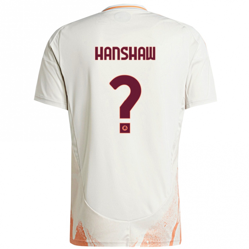 Vaikiškas Verena Hanshaw #0 Kreminė Balta Oranžinė Išvykos Marškinėliai 2024/25 T-Shirt