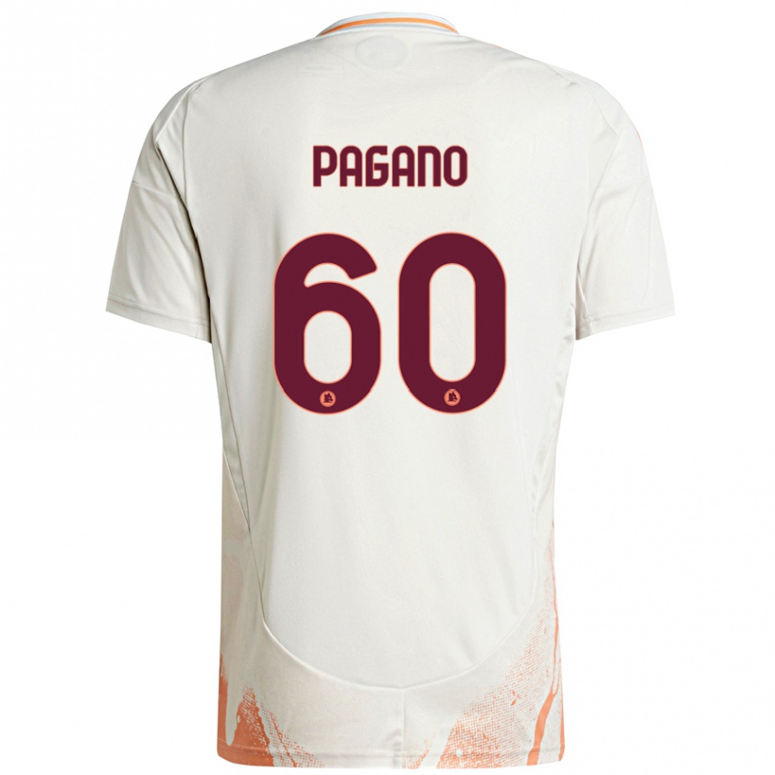 Vaikiškas Riccardo Pagano #60 Kreminė Balta Oranžinė Išvykos Marškinėliai 2024/25 T-Shirt