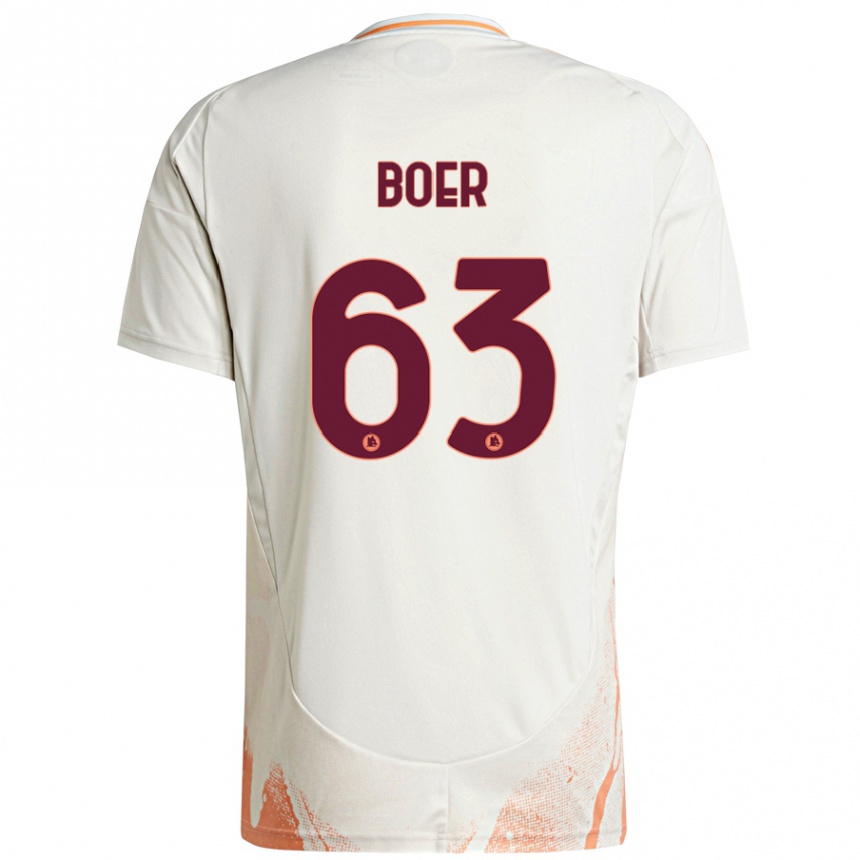 Vaikiškas Pietro Boer #63 Kreminė Balta Oranžinė Išvykos Marškinėliai 2024/25 T-Shirt