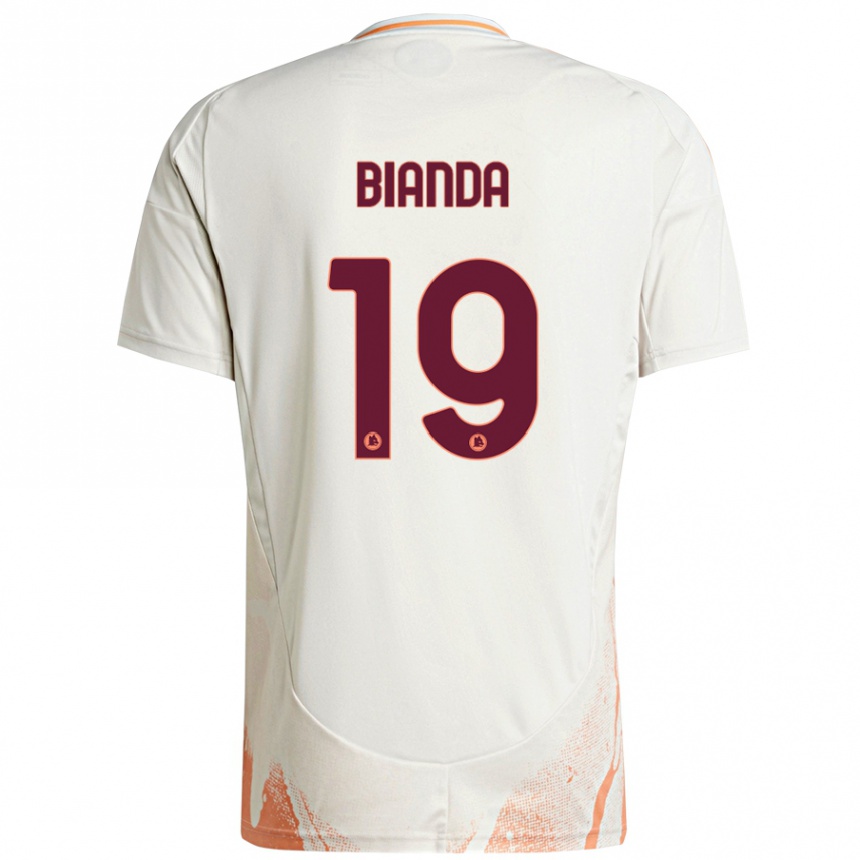 Vaikiškas William Bianda #19 Kreminė Balta Oranžinė Išvykos Marškinėliai 2024/25 T-Shirt