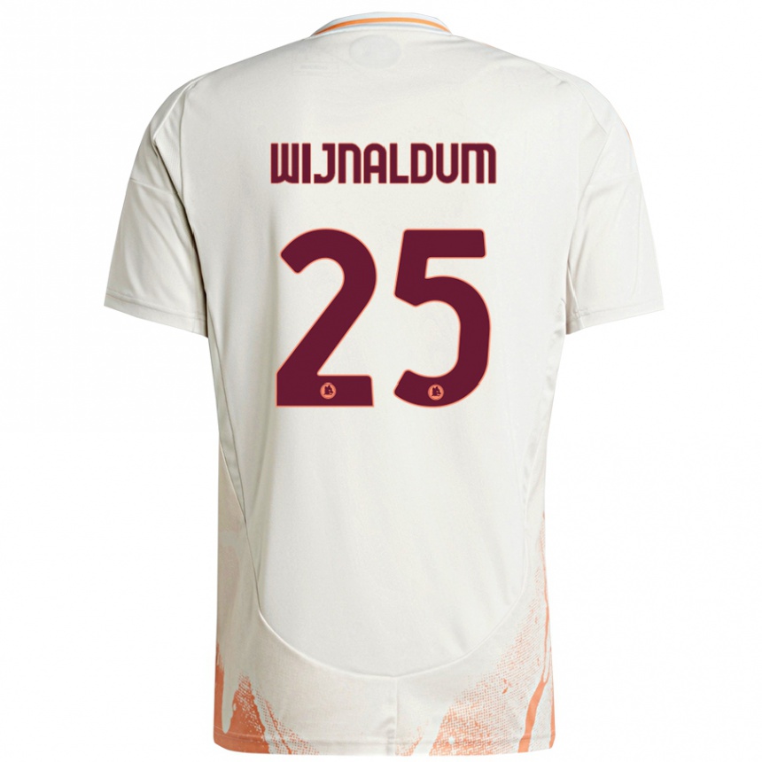 Vaikiškas Georginio Wijnaldum #25 Kreminė Balta Oranžinė Išvykos Marškinėliai 2024/25 T-Shirt