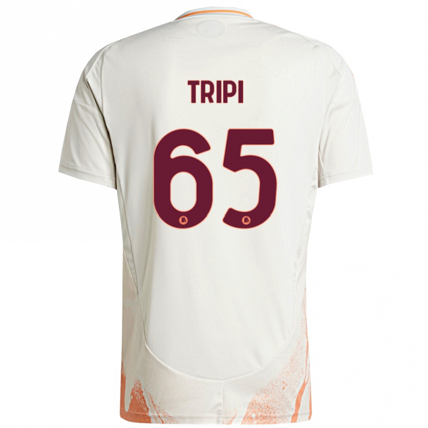 Vaikiškas Filippo Tripi #65 Kreminė Balta Oranžinė Išvykos Marškinėliai 2024/25 T-Shirt