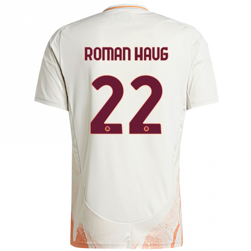 Vaikiškas Sophie Roman Haug #22 Kreminė Balta Oranžinė Išvykos Marškinėliai 2024/25 T-Shirt