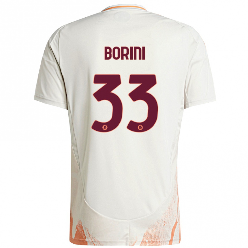 Vaikiškas Joyce Borini #33 Kreminė Balta Oranžinė Išvykos Marškinėliai 2024/25 T-Shirt