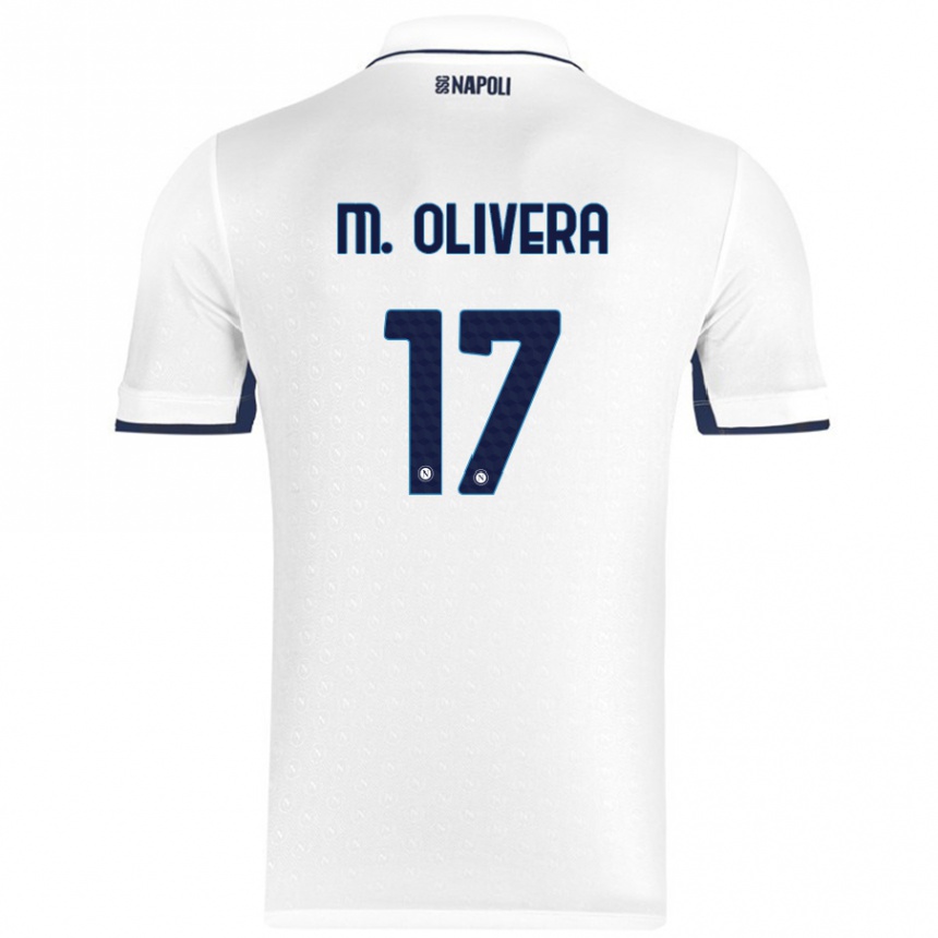 Vaikiškas Mathias Olivera #17 Balta Karališka Mėlyna Išvykos Marškinėliai 2024/25 T-Shirt