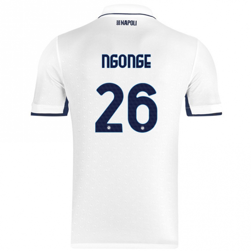 Vaikiškas Cyril Ngonge #26 Balta Karališka Mėlyna Išvykos Marškinėliai 2024/25 T-Shirt