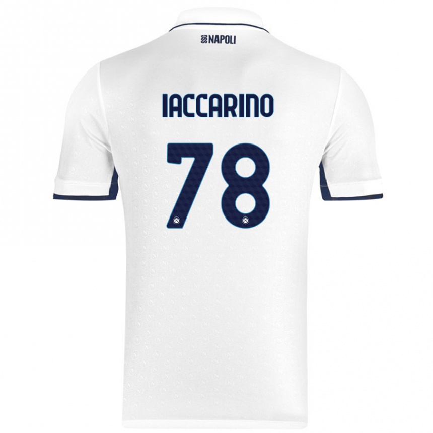 Vaikiškas Gennaro Iaccarino #78 Balta Karališka Mėlyna Išvykos Marškinėliai 2024/25 T-Shirt