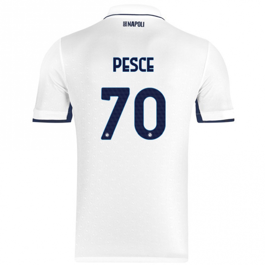 Vaikiškas Antonio Pesce #70 Balta Karališka Mėlyna Išvykos Marškinėliai 2024/25 T-Shirt