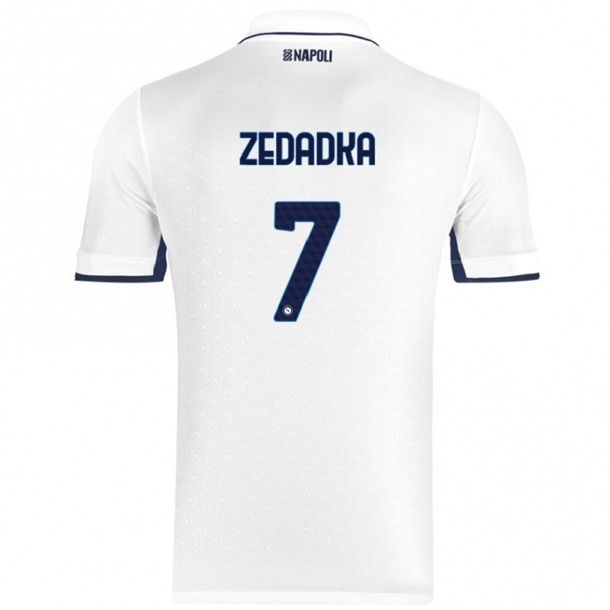 Vaikiškas Karim Zedadka #7 Balta Karališka Mėlyna Išvykos Marškinėliai 2024/25 T-Shirt