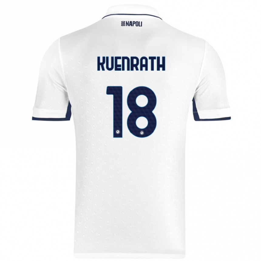 Vaikiškas Melanie Kuenrath #18 Balta Karališka Mėlyna Išvykos Marškinėliai 2024/25 T-Shirt