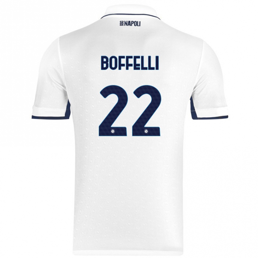 Vaikiškas Valerio Boffelli #22 Balta Karališka Mėlyna Išvykos Marškinėliai 2024/25 T-Shirt