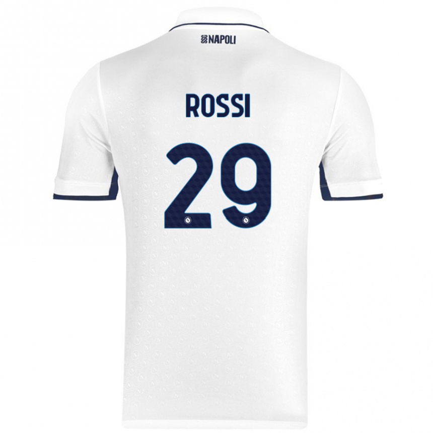 Vaikiškas Francesco Rossi #29 Balta Karališka Mėlyna Išvykos Marškinėliai 2024/25 T-Shirt