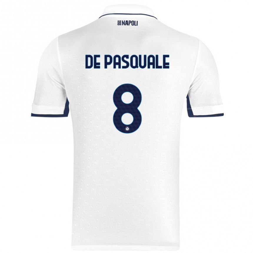 Vaikiškas Dylan De Pasquale #8 Balta Karališka Mėlyna Išvykos Marškinėliai 2024/25 T-Shirt