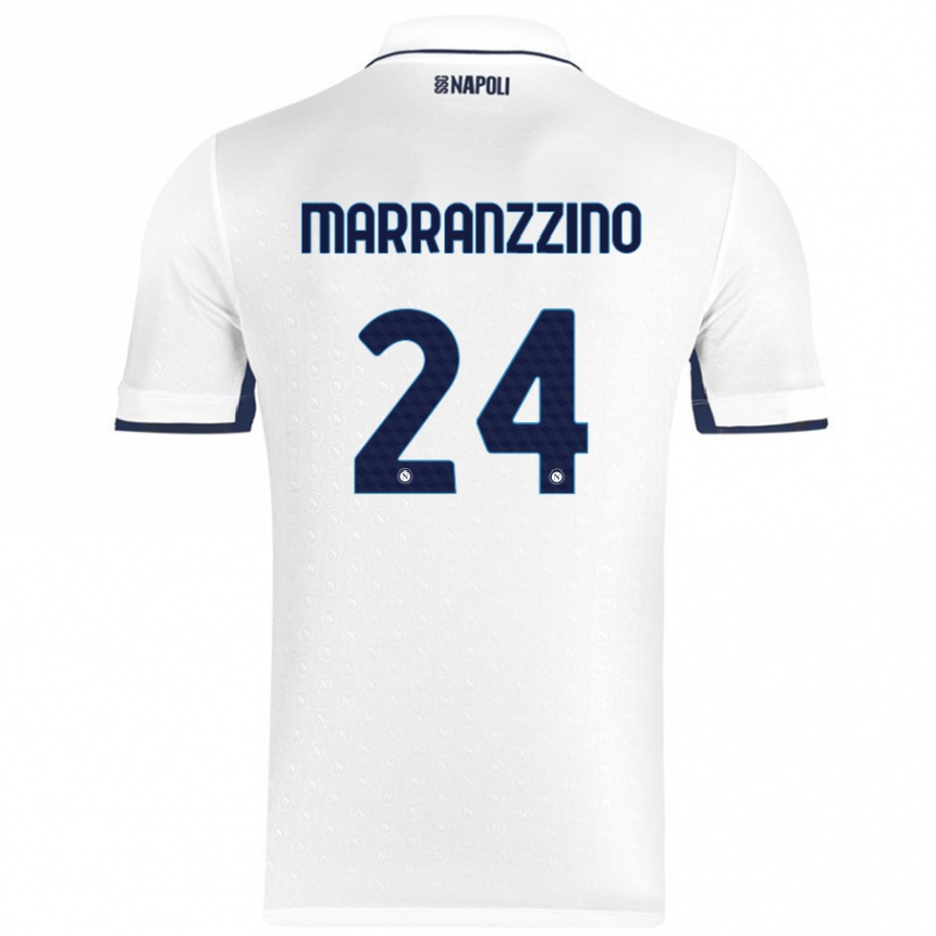 Vaikiškas Pasquale Marranzzino #24 Balta Karališka Mėlyna Išvykos Marškinėliai 2024/25 T-Shirt