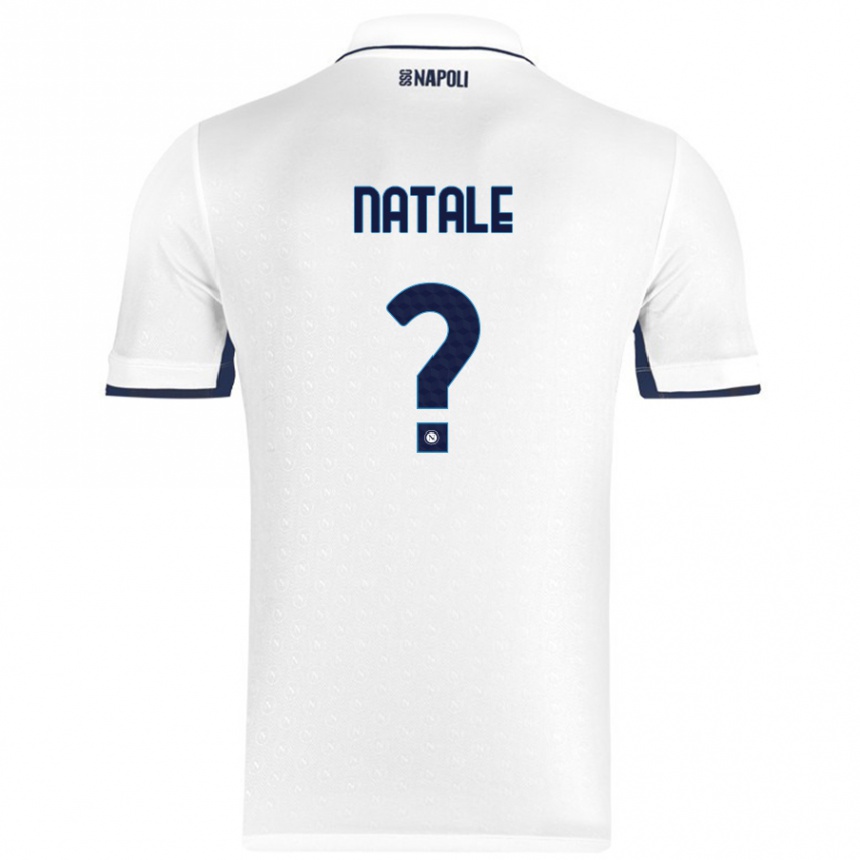 Vaikiškas Roberto Natale #0 Balta Karališka Mėlyna Išvykos Marškinėliai 2024/25 T-Shirt