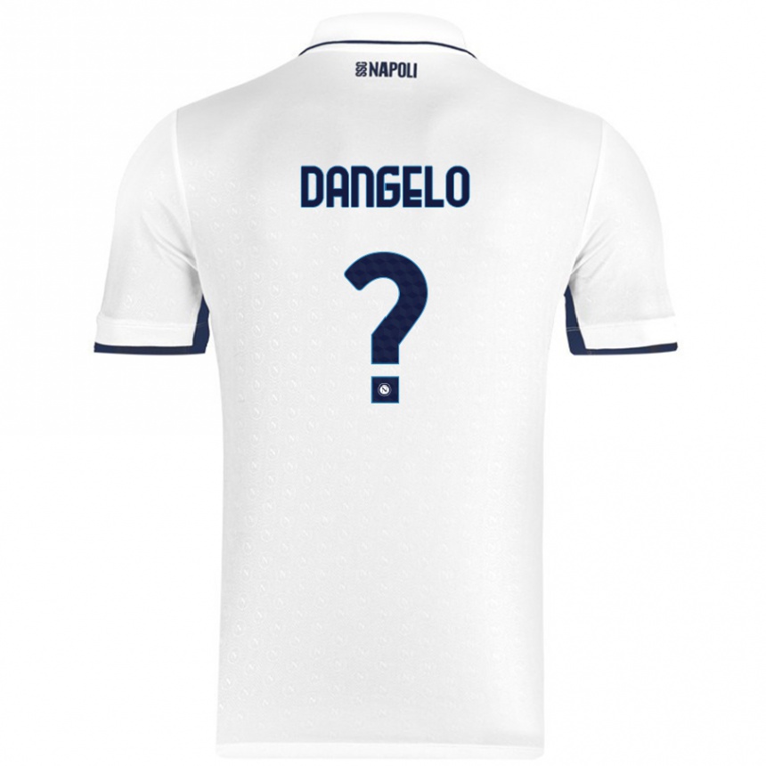 Vaikiškas Raffaele Dangelo #0 Balta Karališka Mėlyna Išvykos Marškinėliai 2024/25 T-Shirt