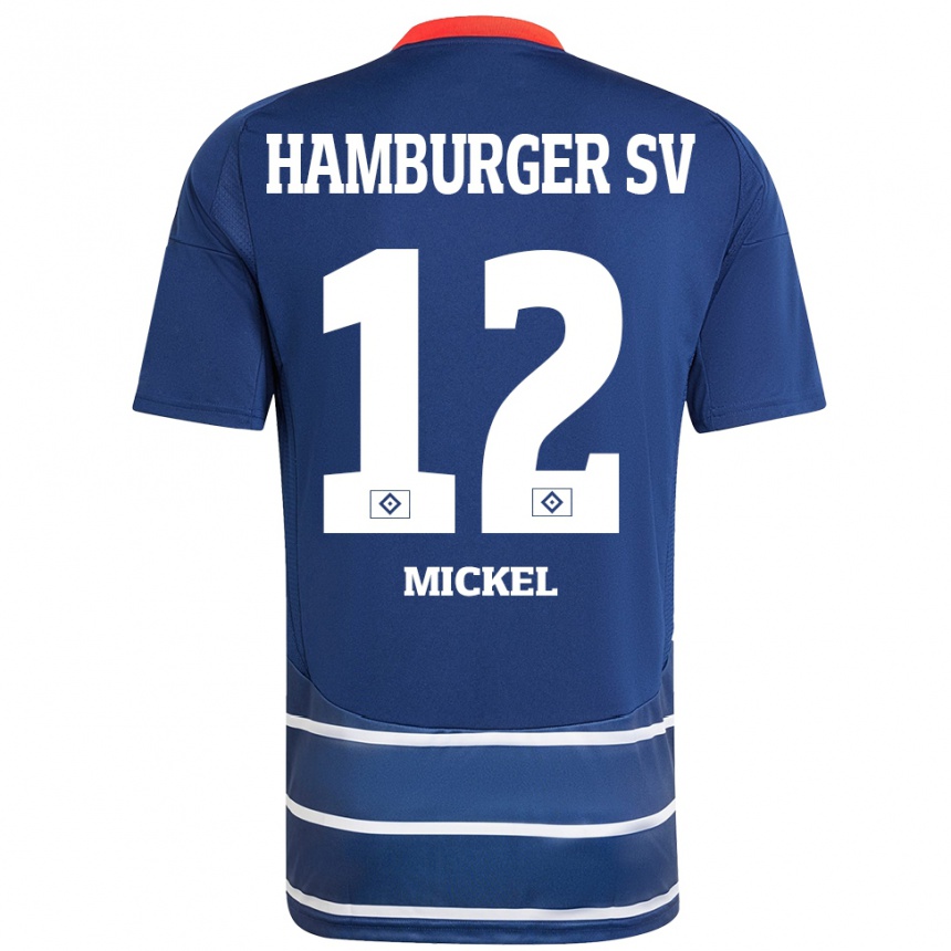 Vaikiškas Tom Mickel #12 Tamsiai Mėlyna Išvykos Marškinėliai 2024/25 T-Shirt