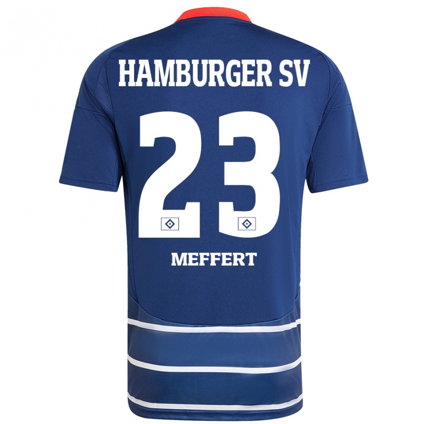 Vaikiškas Jonas Meffert #23 Tamsiai Mėlyna Išvykos Marškinėliai 2024/25 T-Shirt