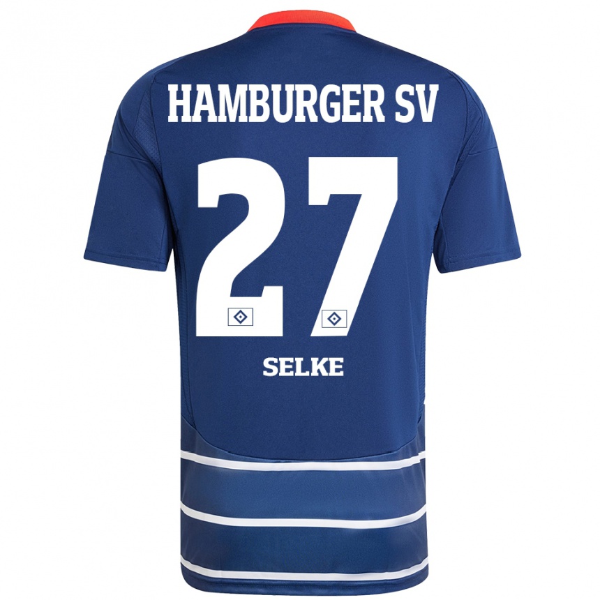 Vaikiškas Davie Selke #27 Tamsiai Mėlyna Išvykos Marškinėliai 2024/25 T-Shirt