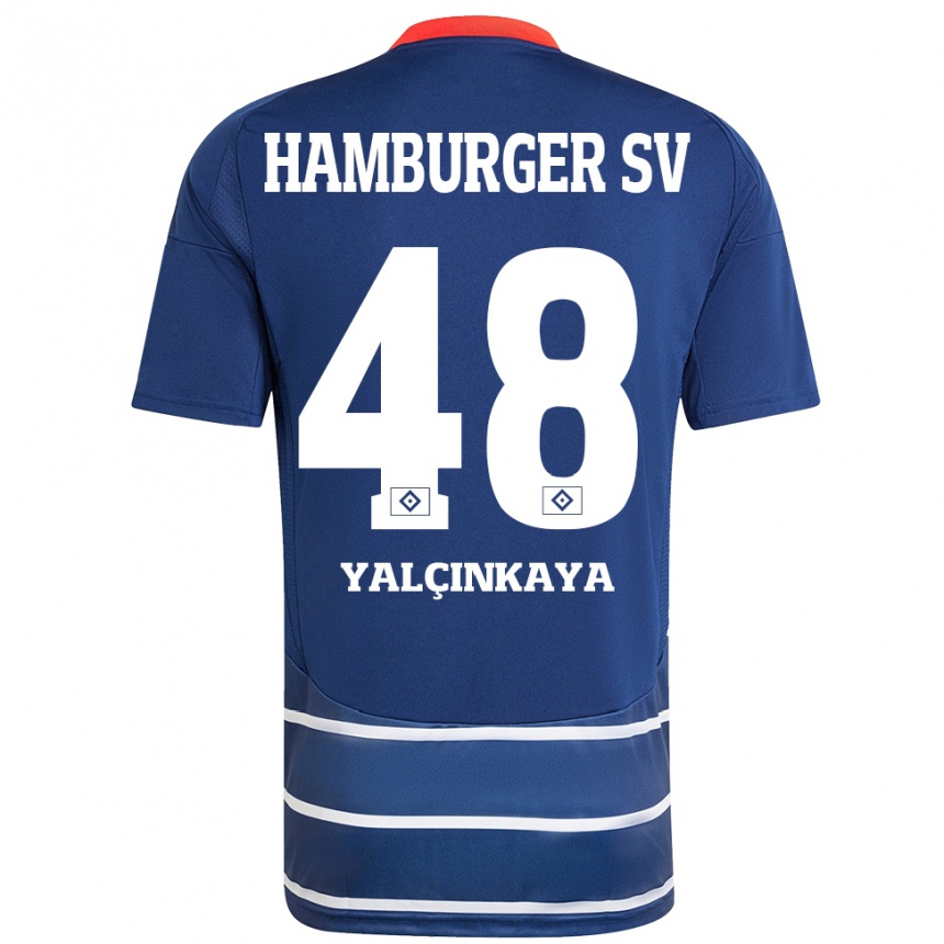 Vaikiškas Bilal Yalcinkaya #48 Tamsiai Mėlyna Išvykos Marškinėliai 2024/25 T-Shirt