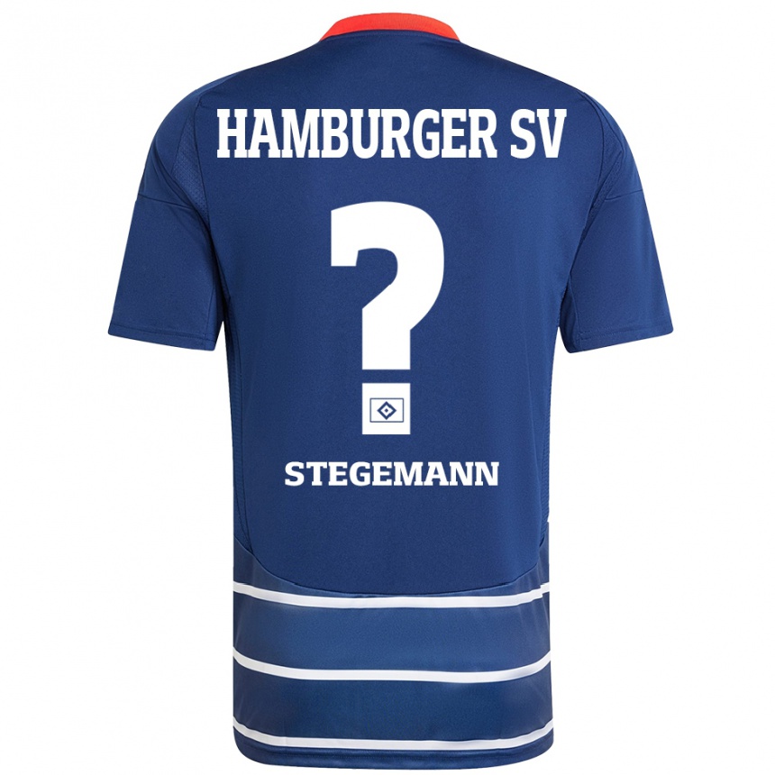 Vaikiškas Jean-Pierre Stegemann #0 Tamsiai Mėlyna Išvykos Marškinėliai 2024/25 T-Shirt