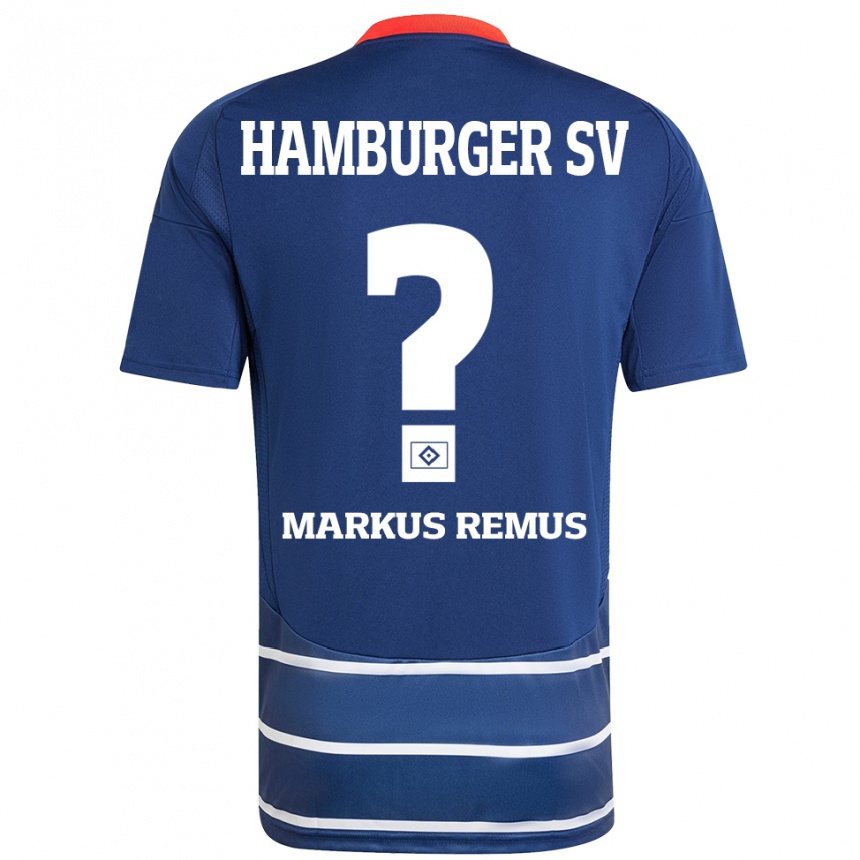 Vaikiškas Markus Remus #0 Tamsiai Mėlyna Išvykos Marškinėliai 2024/25 T-Shirt