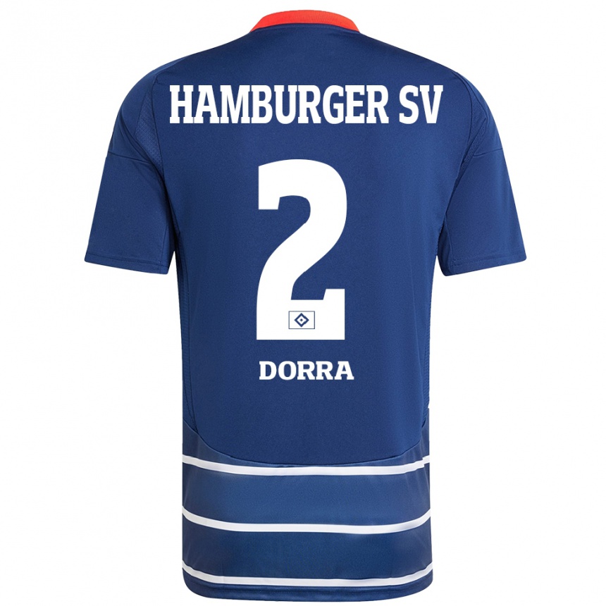 Vaikiškas Raphael Dorra #2 Tamsiai Mėlyna Išvykos Marškinėliai 2024/25 T-Shirt