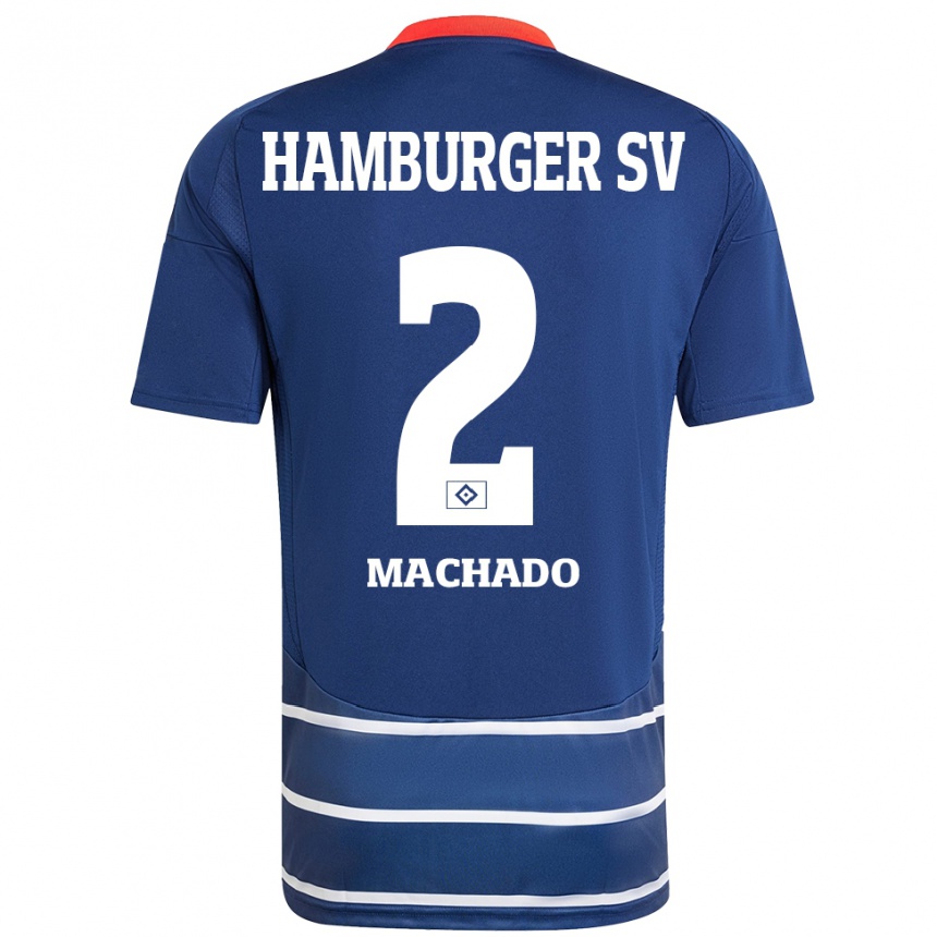 Vaikiškas Kilian Hölscher Machado #2 Tamsiai Mėlyna Išvykos Marškinėliai 2024/25 T-Shirt